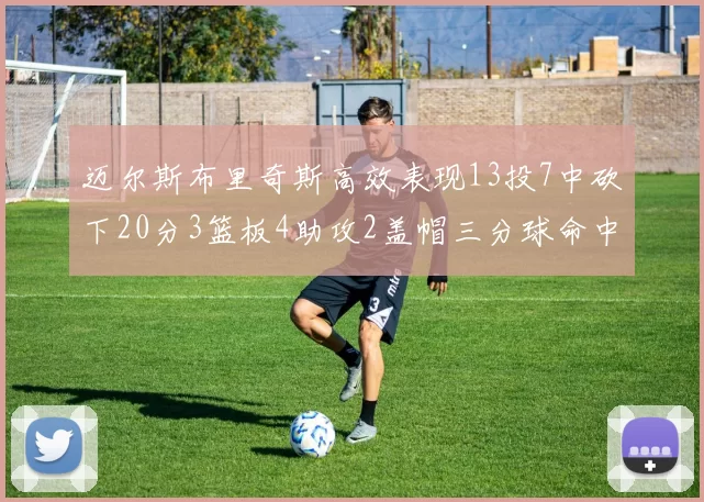 迈尔斯布里奇斯高效表现13投7中砍下20分3篮板4助攻2盖帽三分球命中率出色